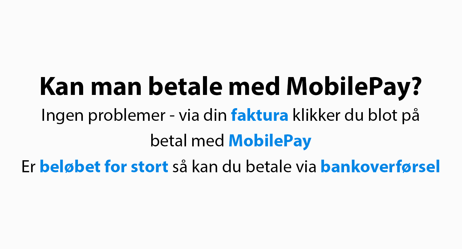 Man kan betale med MobilePay