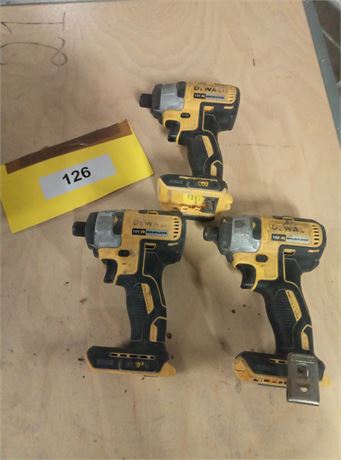 Dewalt 18V "slide" 3 stk DCF886 - mindre fejl - konkursbo