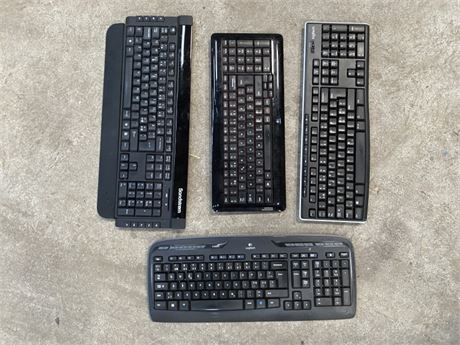 4 stk trådløs tastatur, logitech/sandstrøm