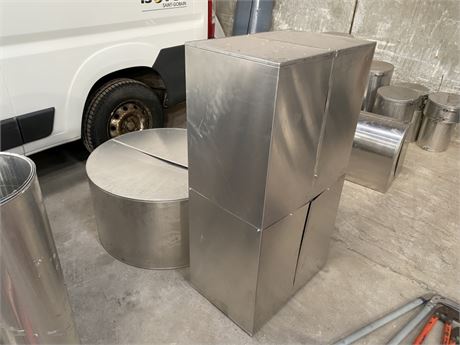 Opbygget kasse i metal (Isolering), rund og firkantet